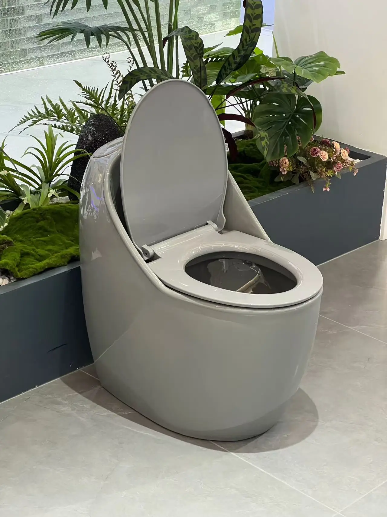 new design s-type trap siphon flush  integrated toilet floor