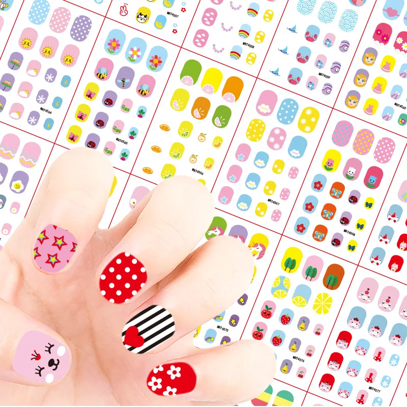 

Children Nail Stickers Cartoon Three-eyed Monster Nails Sticker Small Animal Cute Personality DIY Disposable Kids Nail Stickers