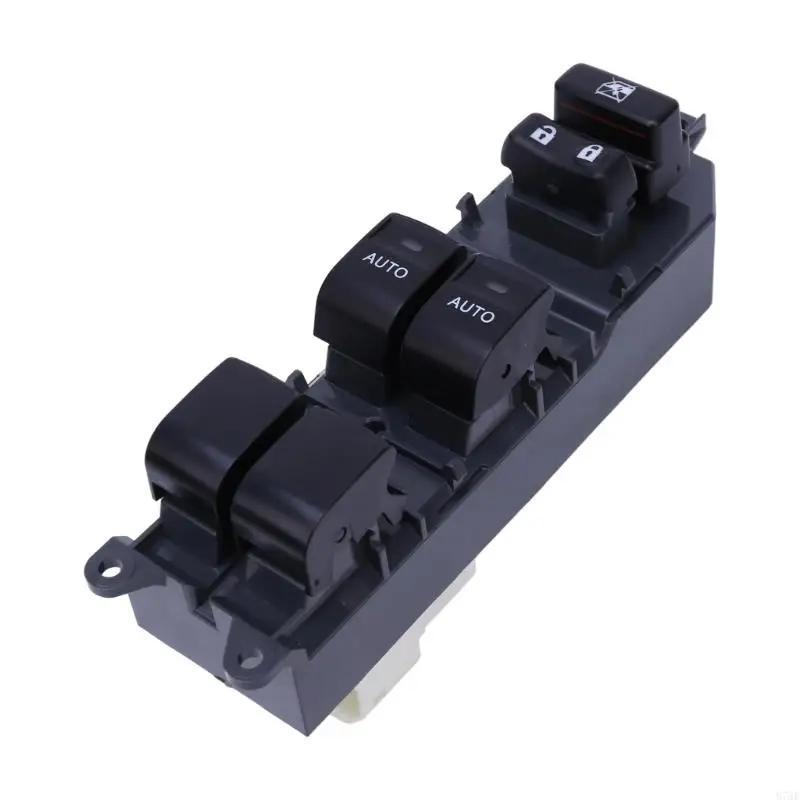 M76E Replacement Window Command Panel for Vehicle Maintenance, Black 12V Assembly with AUTO-Marked Keys, Button Layout, Lock