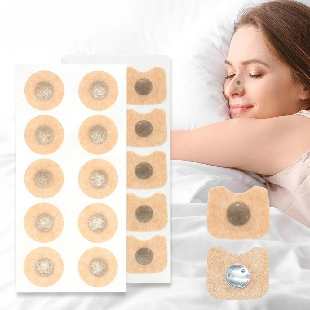 10-120Pcs Magnetic Nasal Strips Help Reduce Snoring Nose  Breathing Patches Suction Iron Sleep Sport Dilator Boost Oxygen Intake