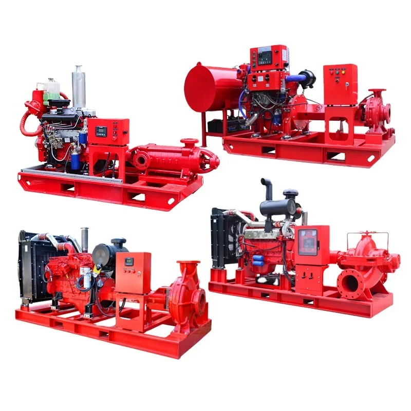 Customized Engine Fire Pump Unit Indoor Fire Hydrant Pump System Complete Set Water Supply Equipment Booster Pump