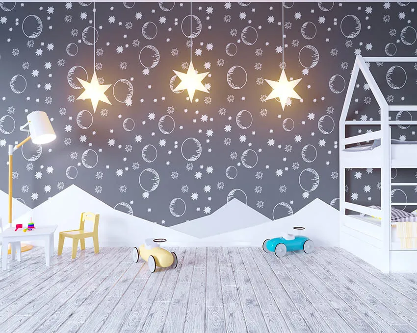 Photography Background Christmas  Wonderland Sflake Glitter Star  Moon Birthday Party Beautiful Flowers Indoor Decor Background