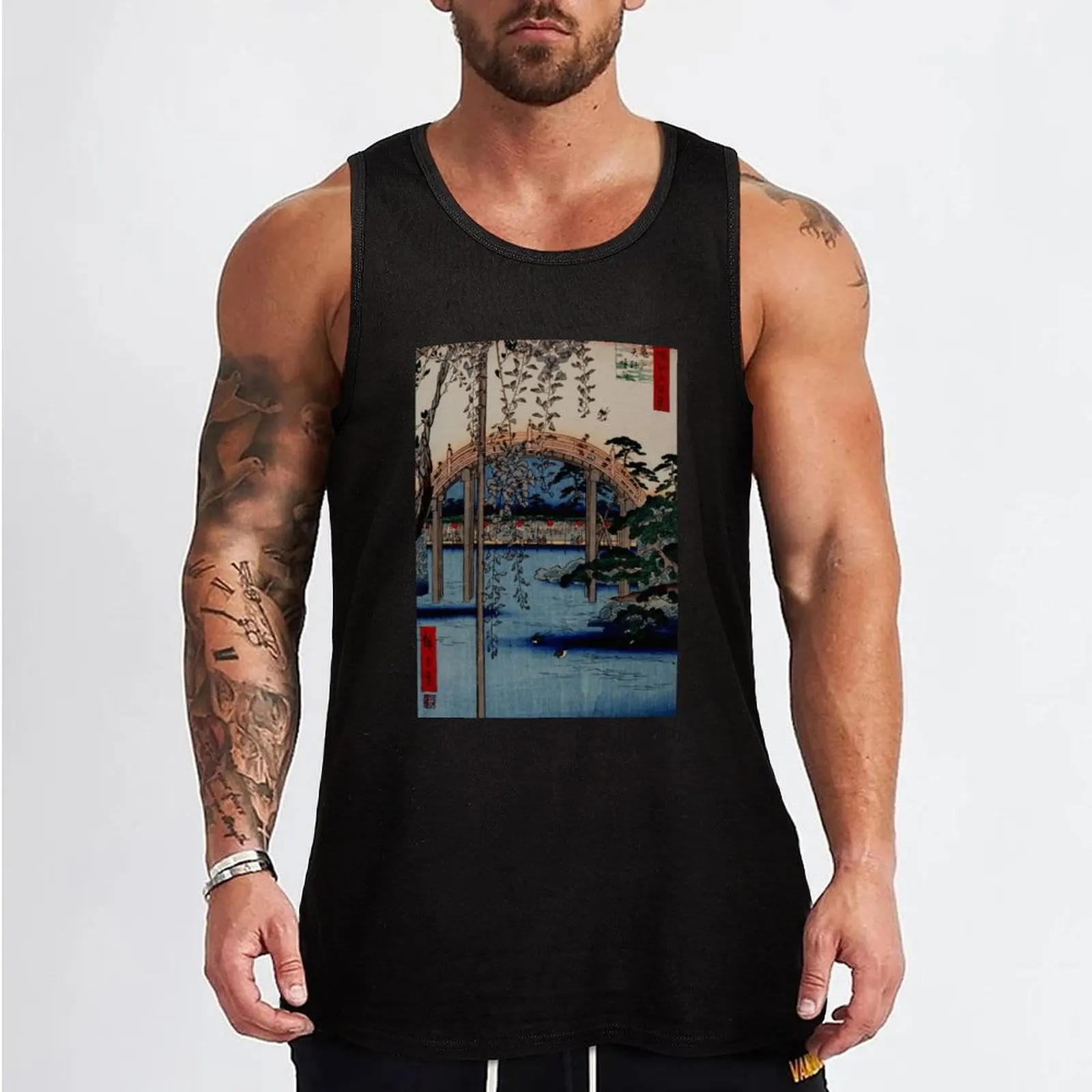 Kameido Tenjin Shrine - Utagawa Hiroshige Tank Top Men's gym t-shirt gym t-shirts man sexy clothes men T-shirt men