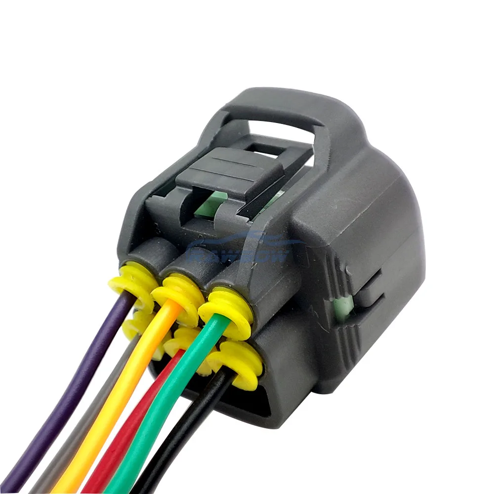 Impermeável Auto Botões Conector de Cablagem Elétrica, Conector Fêmea de 6 Pinos, 7283-7062-40, 0090-635, 1 Set, 5 Pin, 10 Set