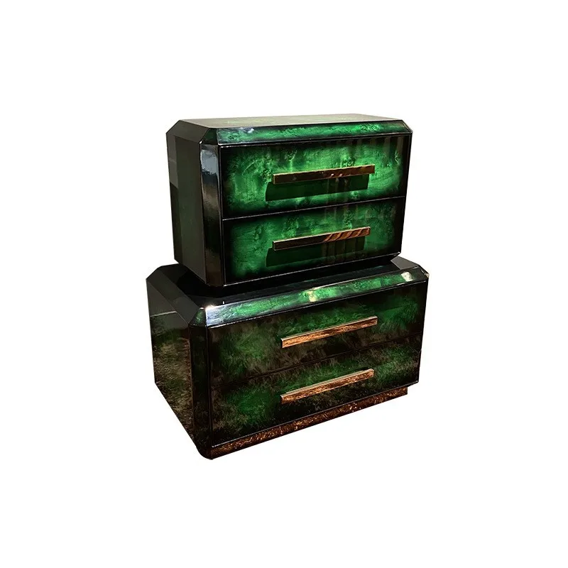 Light luxury solid wood porch cabinet, post-modern painted veneer side cabinet, decorative cabinet