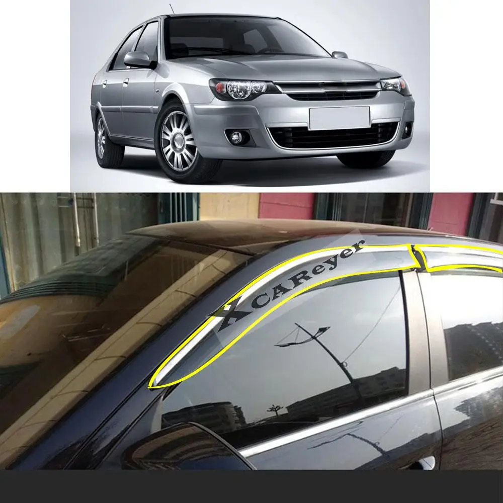 For Citroen E-elysee 2000 2001 2002 2003-2010 2011 2012 2013 Car Sticker Plastic Window Glass Wind Visor Rain/Sun Guard Vent