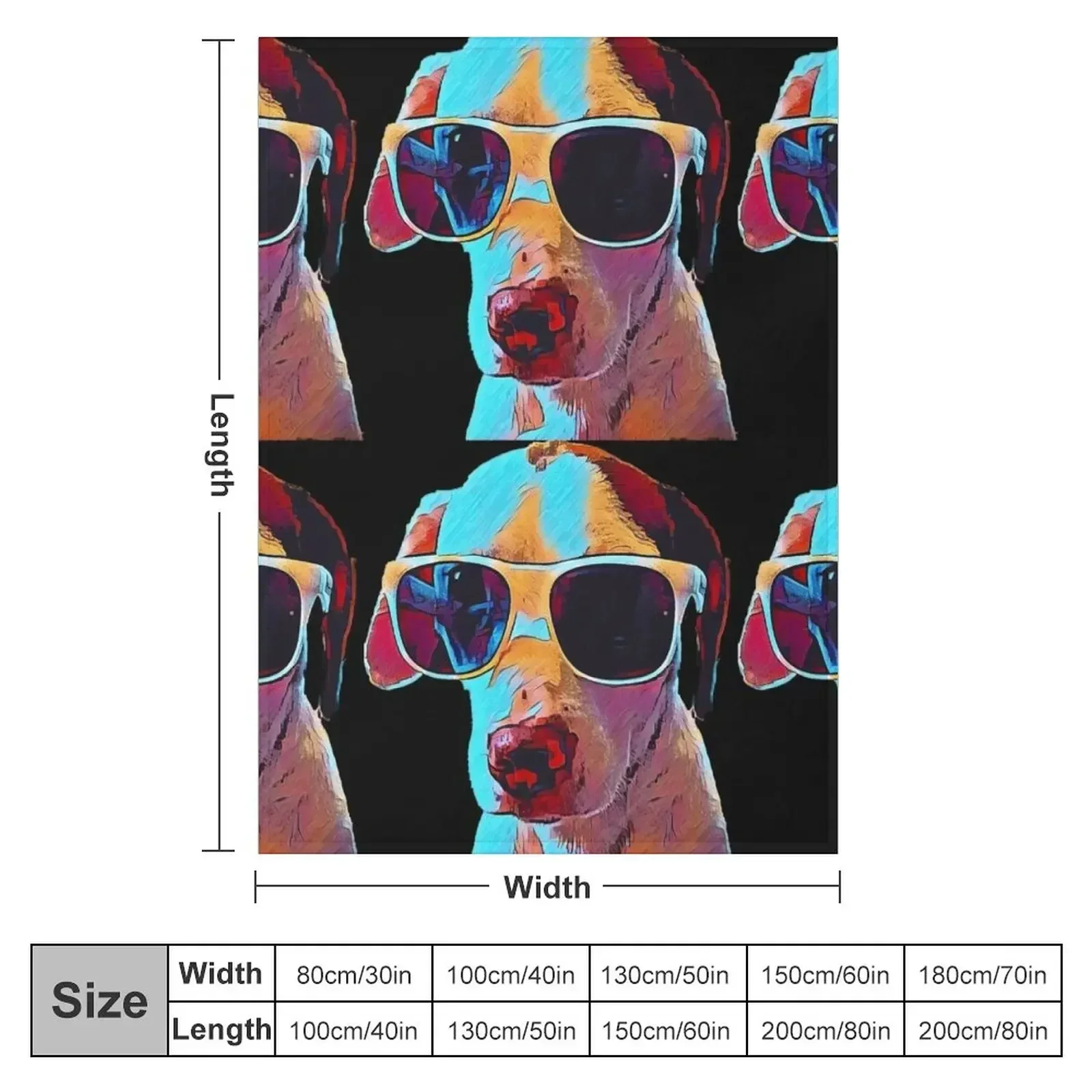 Pitbull in Sunglasses Throw Blanket Warm For Decorative Sofa Luxury Brand Winter beds Blankets