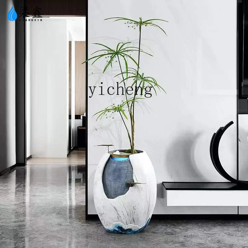 Flowing Water Light Luxury Decoration Xuan TV Cabinet Next To The Floor Ornament Circulating WaterX24