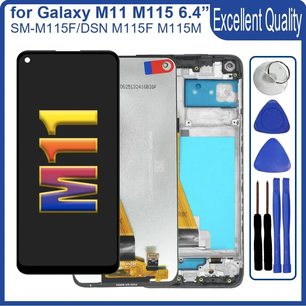 6.4\'\'New LCD for Samsung Galaxy M11 M115F LCD Display Touch Screen Digitizer Replacement for Samsung M11 M115F M115M LCD Display