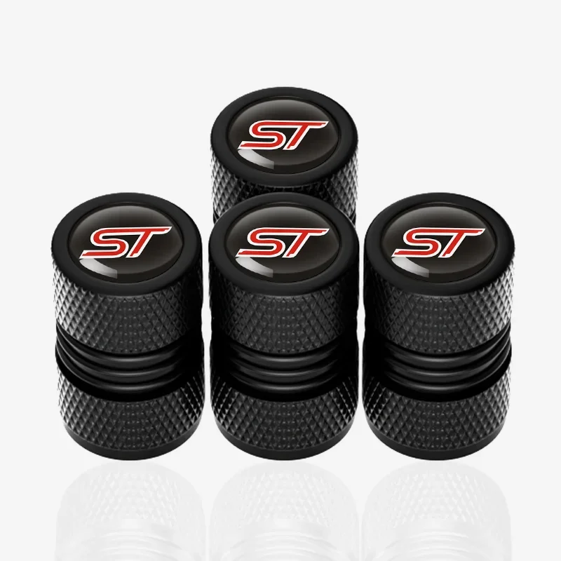 4Pcs Car Tire Wheel Valve Caps Tyre Rim Stem Covers For Ford ST Line Focus X 2 3 Mondeo Fiesta Kuga MK2 MK3 MK4 Accessories