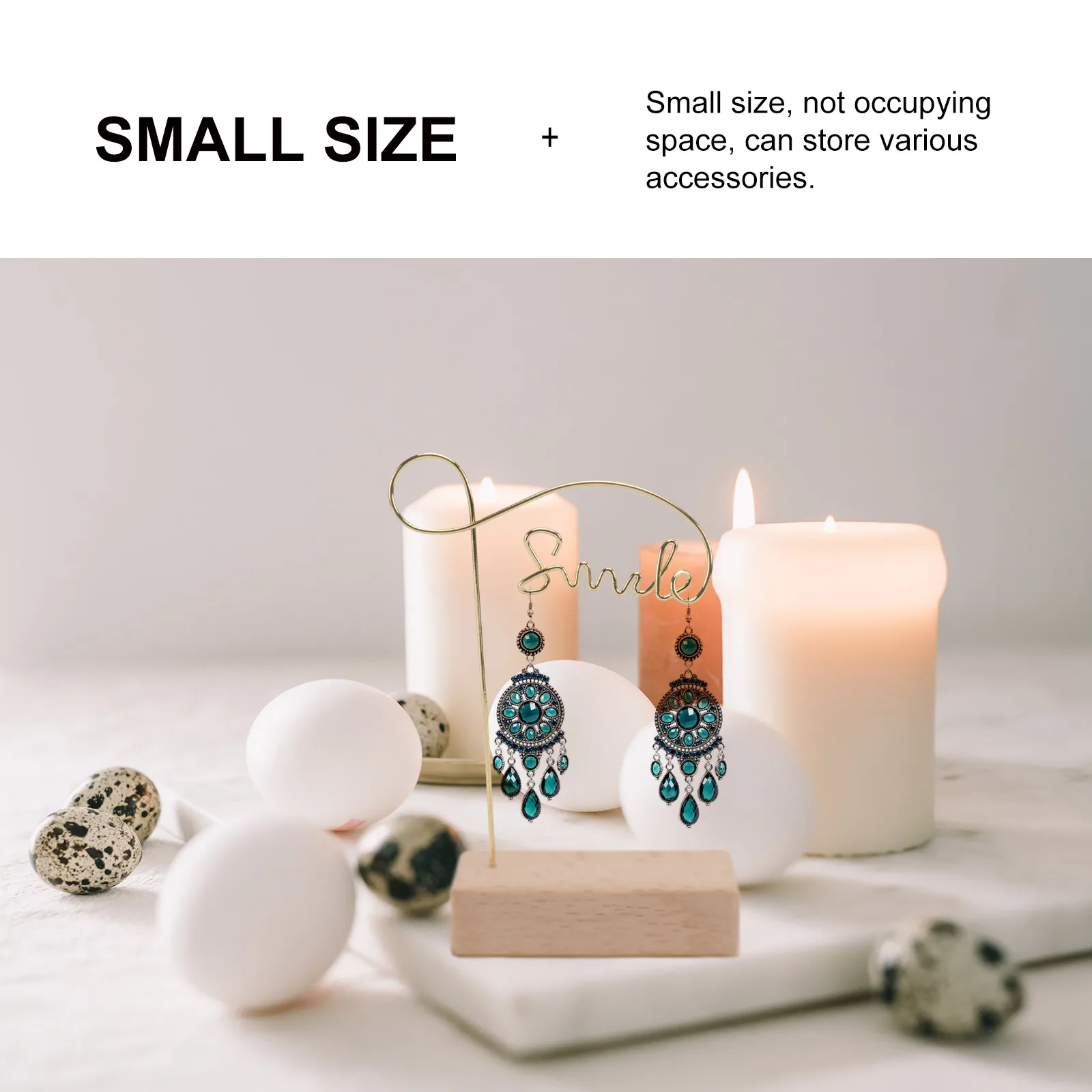 

2 Pcs Jewelry Rack Elegant Shape Organizer Holder Stand Display Hanging for Show Double