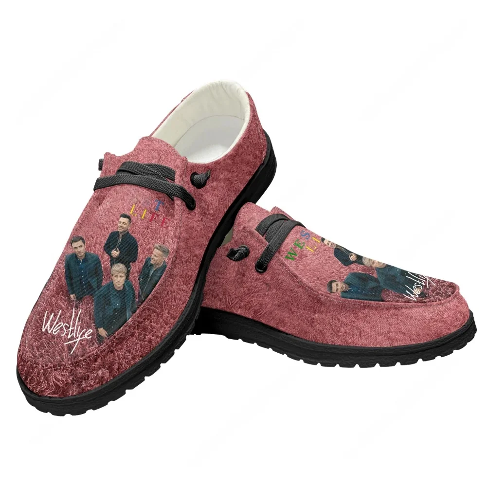 Westlife Music Rock Band-zapatos informales para hombre y mujer, calzado plano para cantante de rap y baile, calzado ligero transpirable para exteriores, calzado para parejas