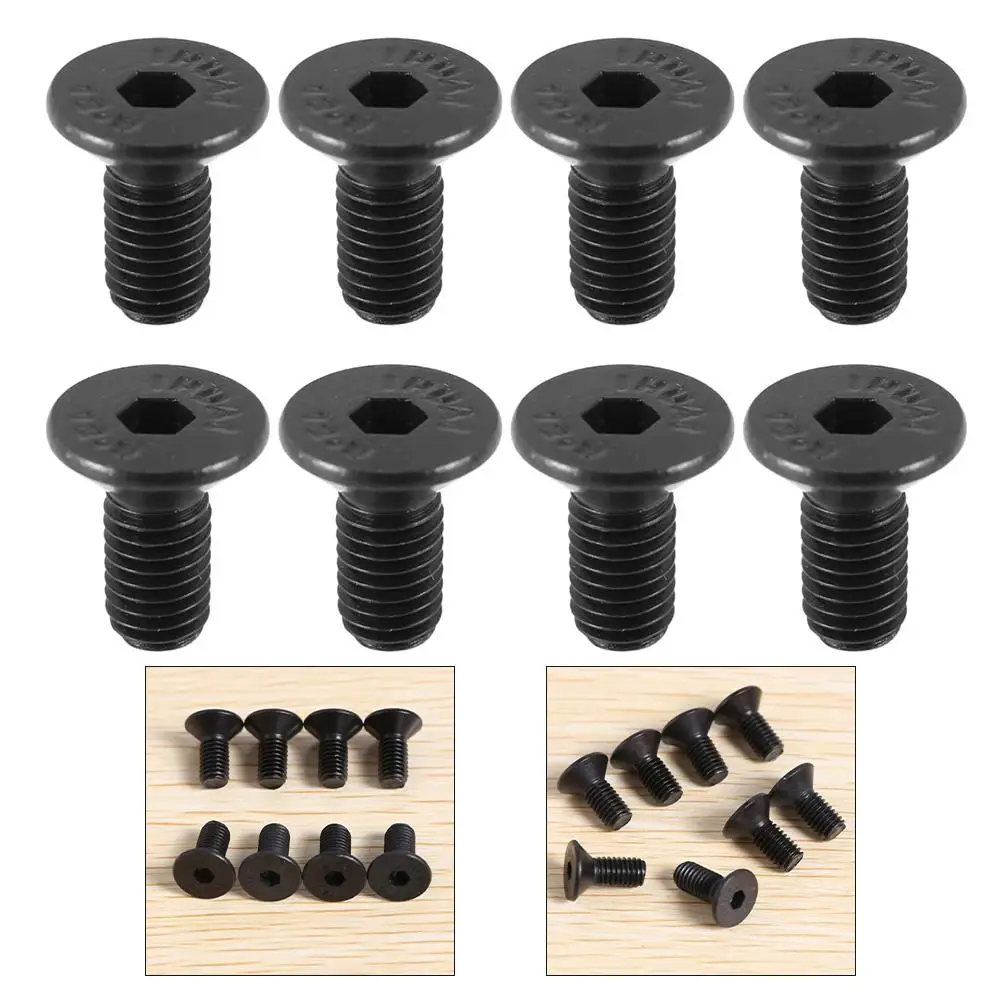 Assembly For Mountain Shoes Black Mountain Lock Plates 8 Pack Screws Long-lasting Durability 8 Pieces Included