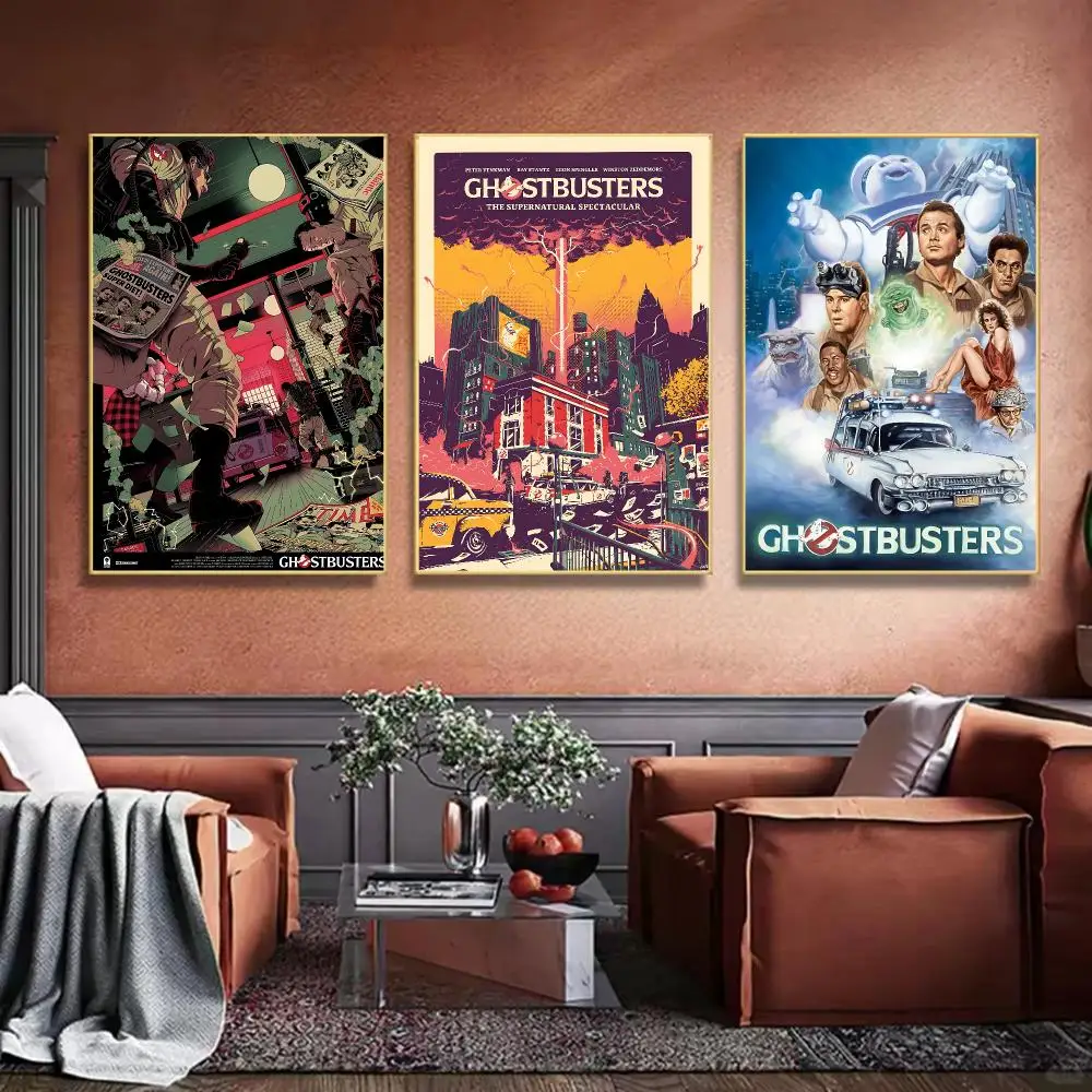 Cool Classic Movie G-Ghostbusters Poster HD Self‑Adhesive Art Print Home Wall Ornament for Clubs Cafe and Living Room Decoration