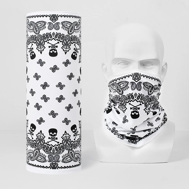 Ice Silk Motorcycle Mask Sports Paisley Bandana Tube Magic Scarf Multifunctional Cycling Face Cover Neck Gaiter Headband