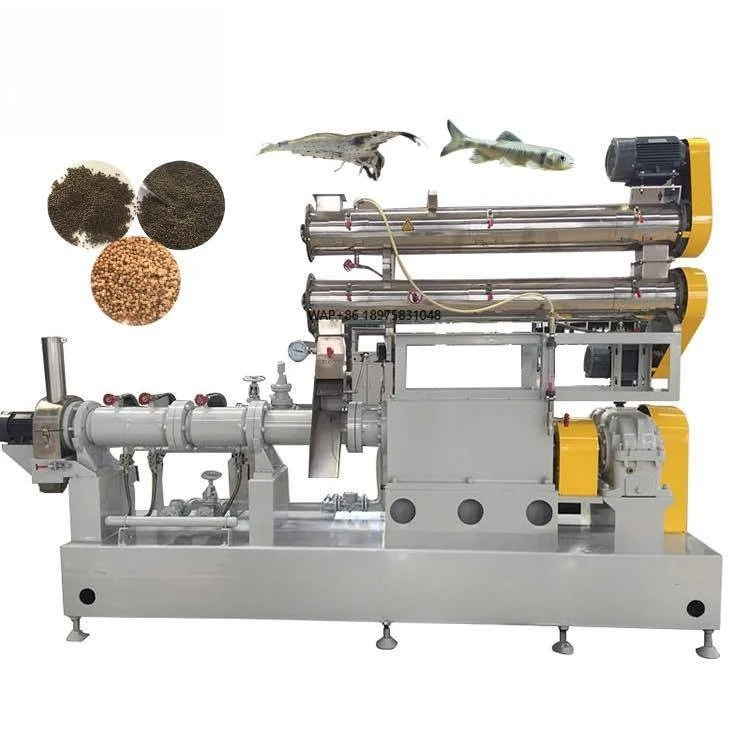 Futterverarbeitung Restaurant Factory Farm Animal Feed Twin Screw Floating Fish Feed Pelletizer