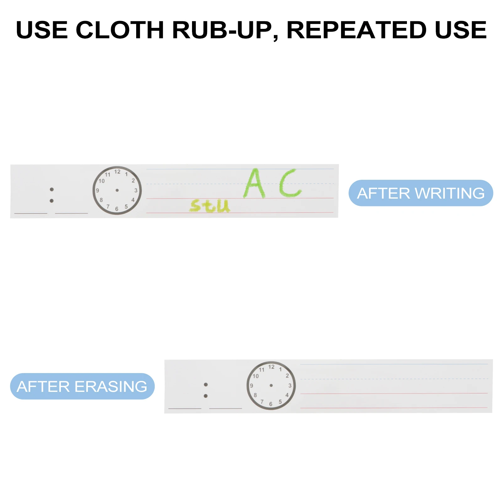 20 قطعة شرائط الجملة المبطنة القابلة للمسح بطاقات التدريس المدرسية لكتابة الحروف الجملة هيكل قواعد الفصول الدراسية التعلم