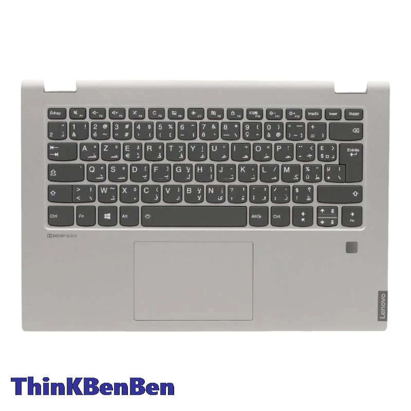 

French Arabic Backlit Keyboard GY PL Upper Case Palmrest Shell Cover FPR For Lenovo Ideapad C340 Flex 14 IAP IML IWL 5CB0S17473