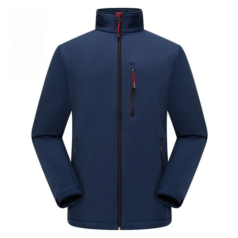 Tactical Outdoor Warm Shell Softshell Jacket with Added Insulation and Thickened Waterproof Breathable Hiking Suit