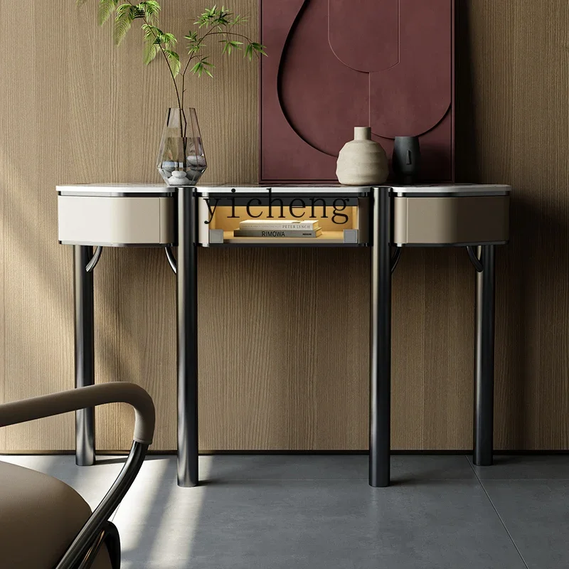 TQH rock slab entrance table modern simple living room entry end view table aisle corridor high-end entrance cabinet