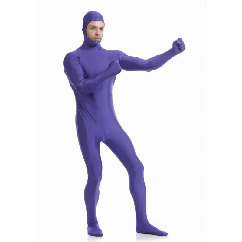 Zentai nuevo traje de cuerpo completo para adultos para Halloween hombres segunda piel compresión ajustada mono de nailon spandex disfraces cosplay