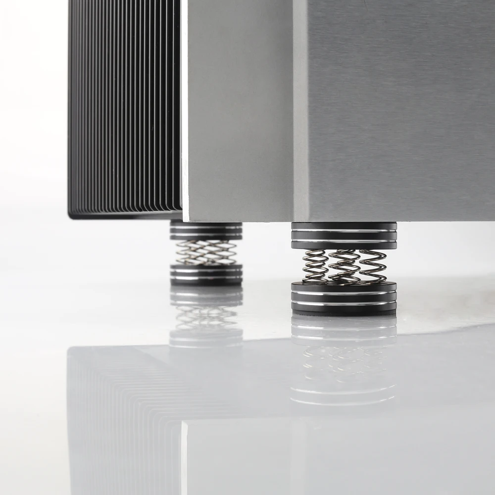 4ชิ้น Hi-End อลูมิเนียมลำโพงฤดูใบไม้ผลิแหลมแยกยืนแยกซีดีแอมป์เท้าแผ่นรองขา HiFi