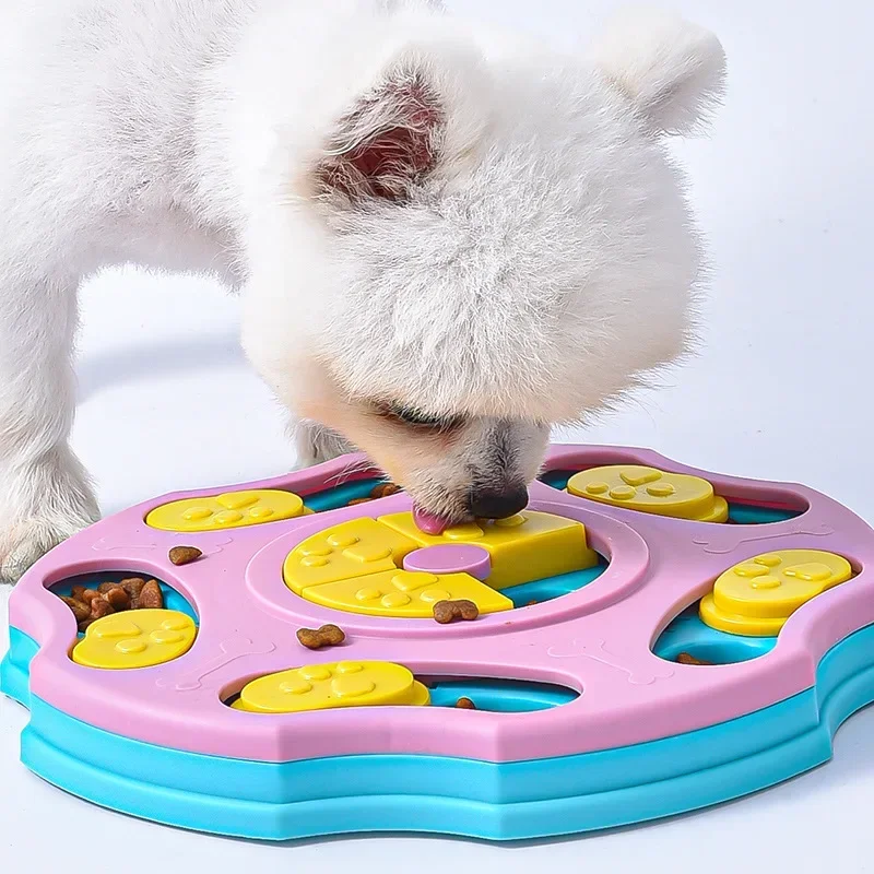 

Pet Dog Treat Dispensing Puzzle Toys IQ Training Food Slow Feeder Challenge Slider Interactive Hound Dog Puzzle Feeding Toy