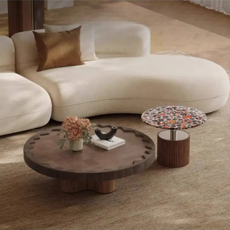 

Design Classy Coffee Tables Round Brown Indoor Wood Nordic Coffee Tables Center Vintage Low Stoliki Kawowe Furniture For Home