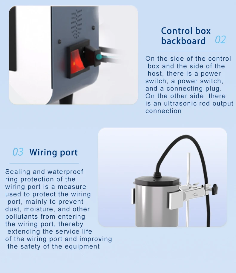 35KHz Lab Ultrasonic Emulsifier Processor Extractor Titanium Alloy Rod Sonicator Vibration Bar Sonic Homogenizer Mixer Disruptor