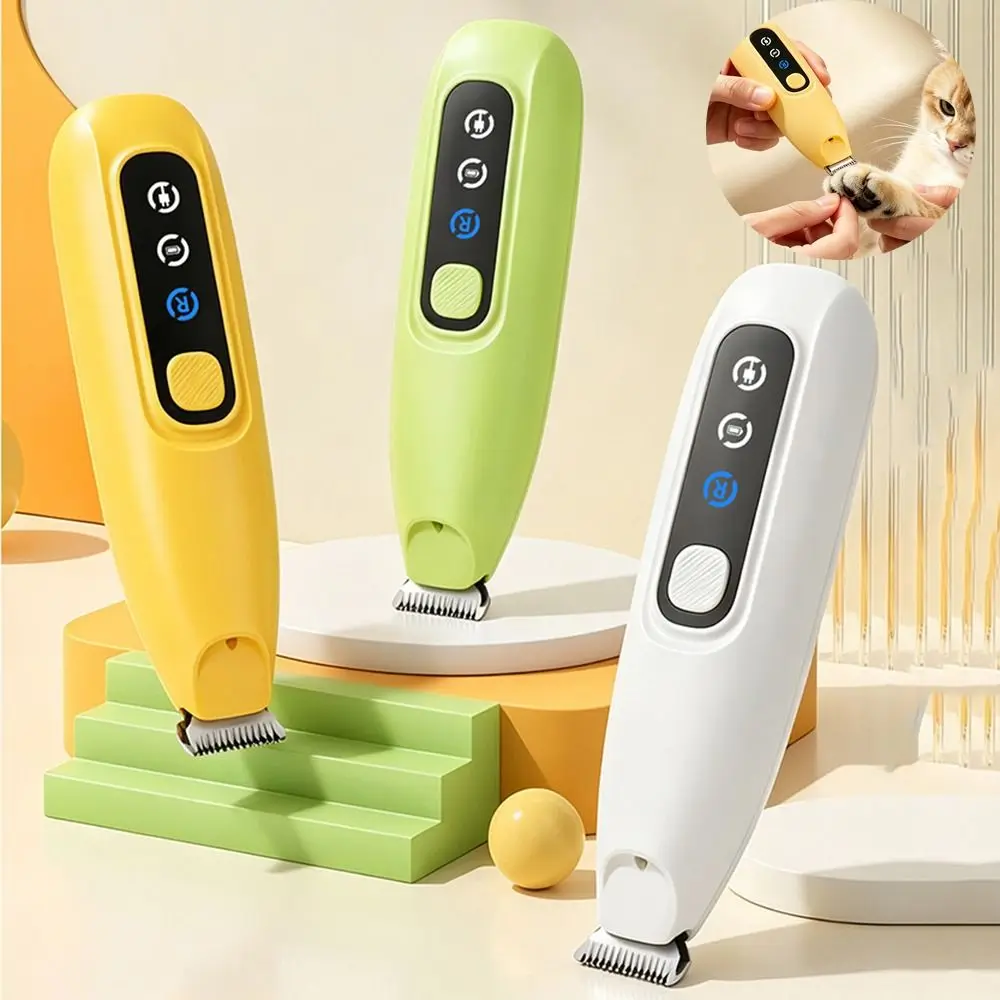 Convenient LED Light Pet Paw Trimmer Safe Cordless Cats Foot Shaver Low Noise Comfortable Grip Dog Hair Clippers Dog Grooming