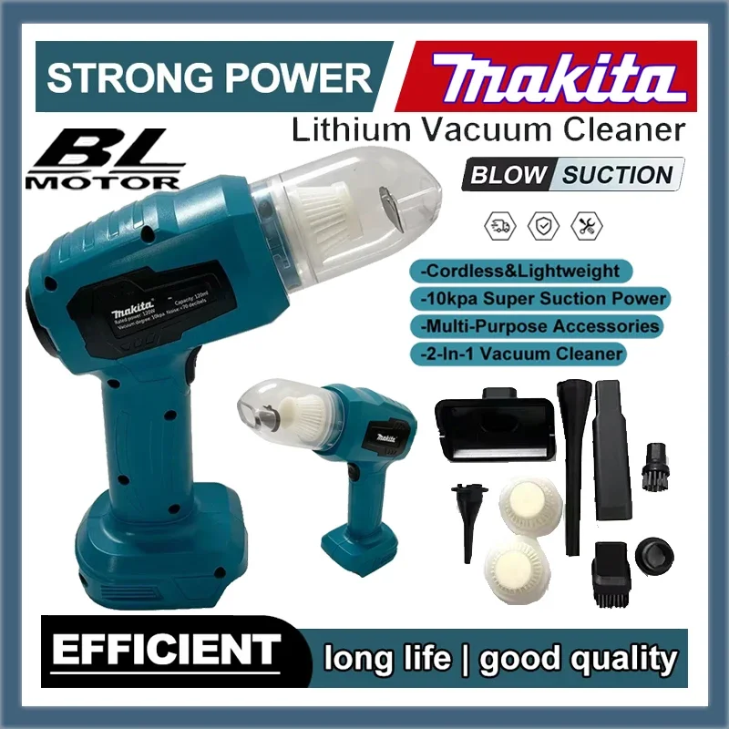 

Makita Cordless Mini Car Vacuum Cleaner Multifunction Dust Collect Handheld Rechargeable Power Tools 18V Battery
