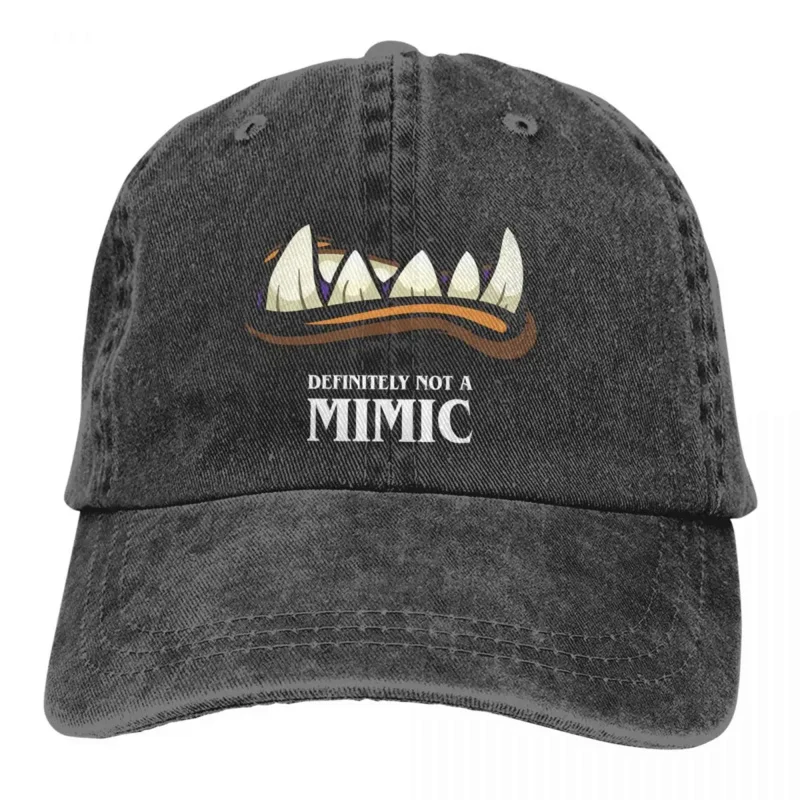 Definitely Not A Mimic Tabletop Baseball Caps Peaked Cap DND Game Sun Shade Hats for Men