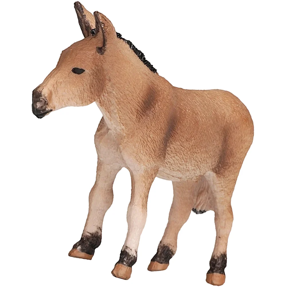 จําลอง Donkey ฟาร์มสัตว์ของเล่นเพื่อการศึกษา Cognitive Desktop Figures