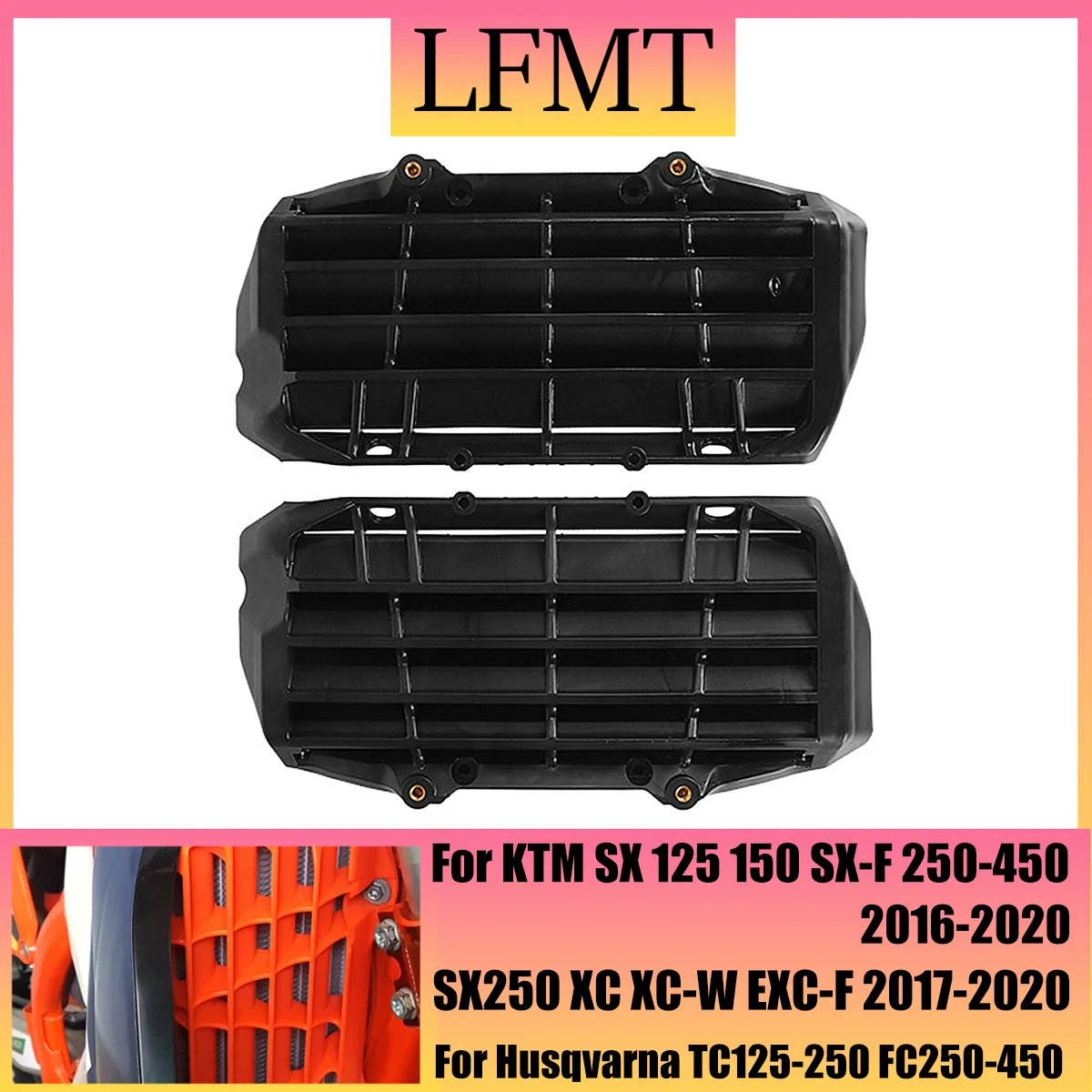 

Motorcycle Nylon Radiator Louvres Guards Grill Cover Protector For KTM SX SXF XCW EXCF XC XCF 125 150 250 350 450 2016-2020