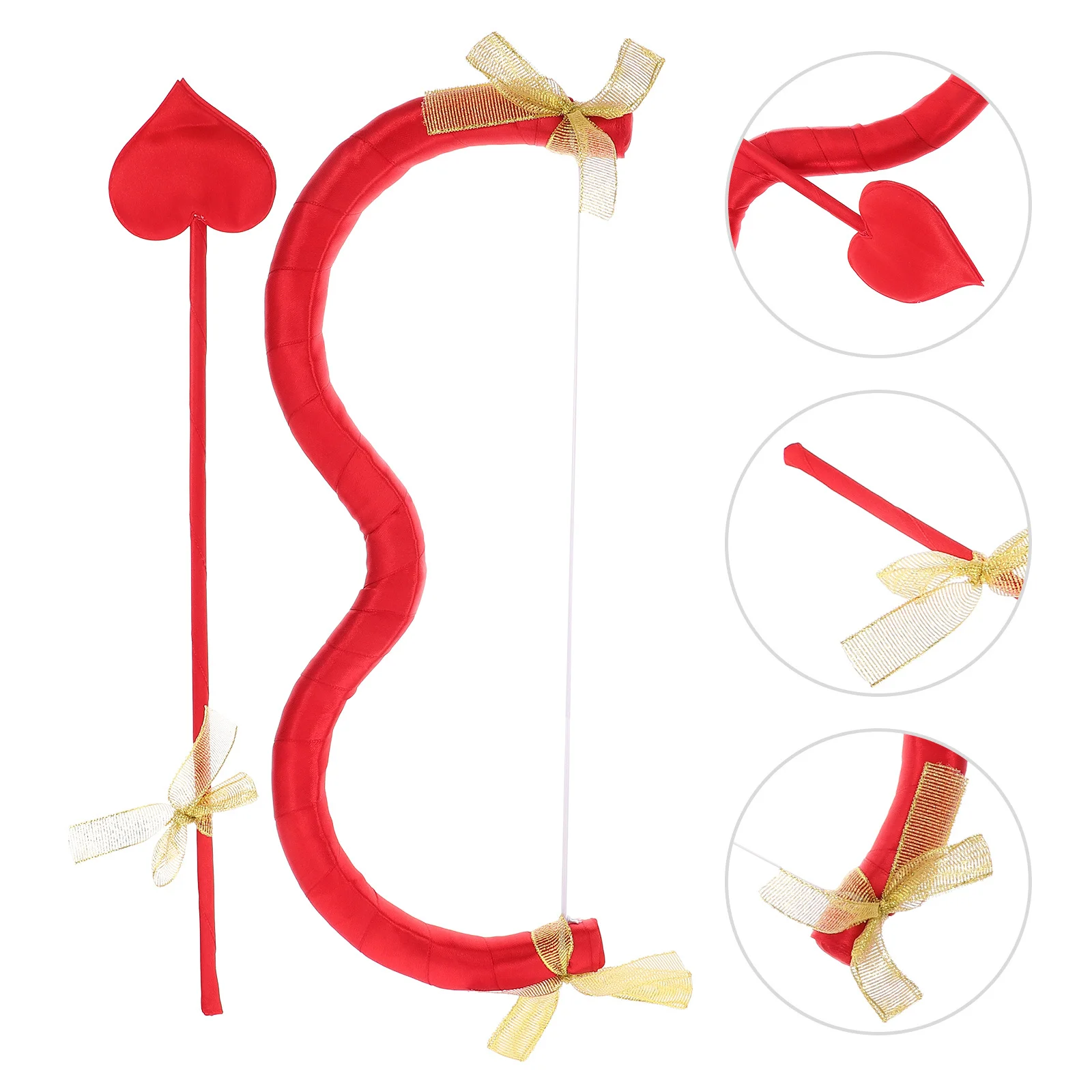 

1Set Cupid Bow Arrow Set Realistic Cupid Costume Prop Valentines Cosplay Party Supplies Valentine Decorations Photo Props