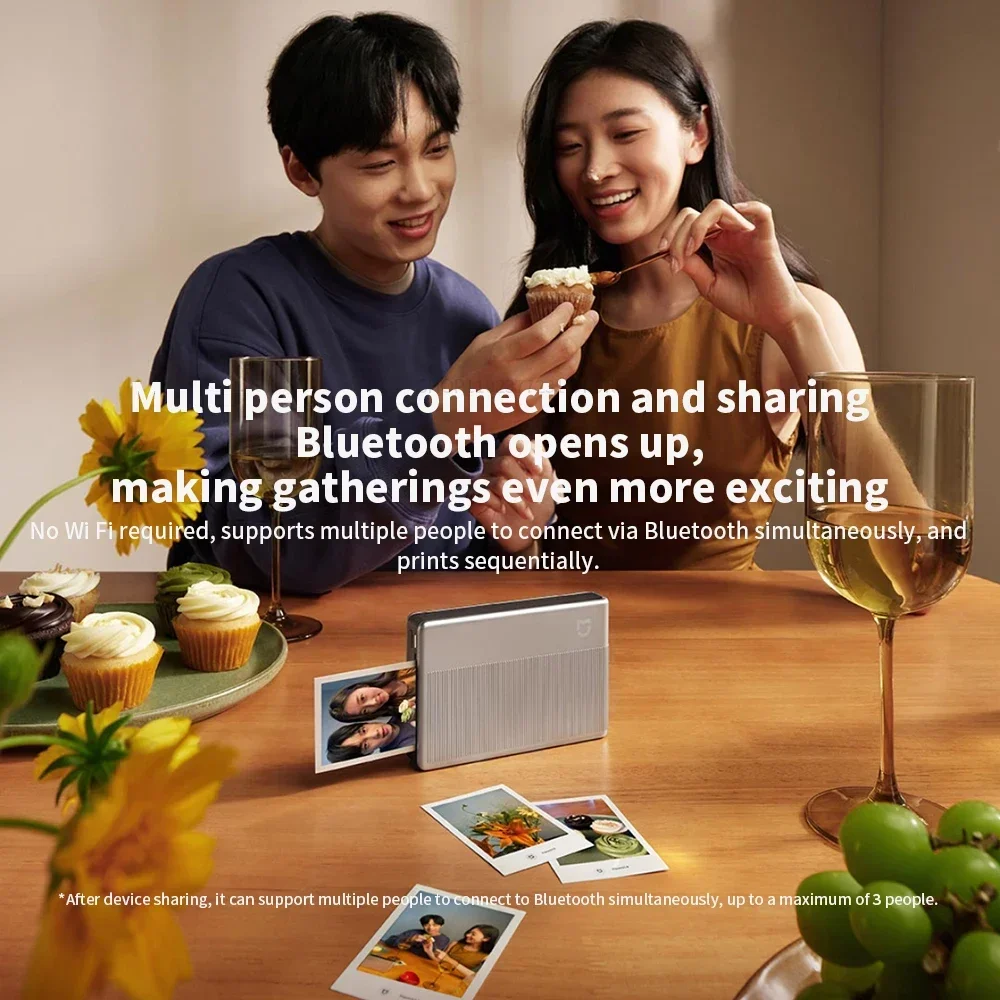 Xiaomi Mijia ポケットフォトプリンター 1S 写真印刷複数色ポケット