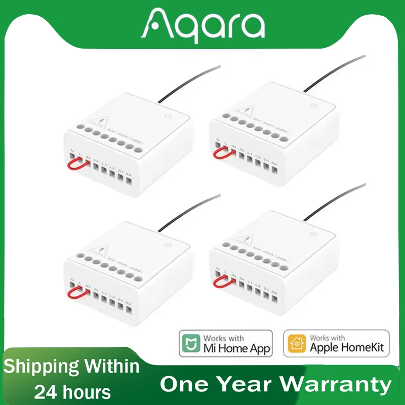 

Aqara Two-way Control 2 Channels Switch Controller Aqara Wireless Relay Controller Smart Timer with Mijia Mi Home Homekit APP