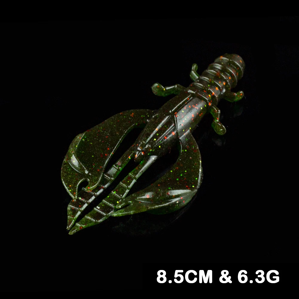 4/8 Stück 80mm/6,5g Weicher Silikon-Garnelenköder Set mit Wirbel, Jigging-Wobbler, Künstlicher Köder für Hecht, Minnow, Barsch