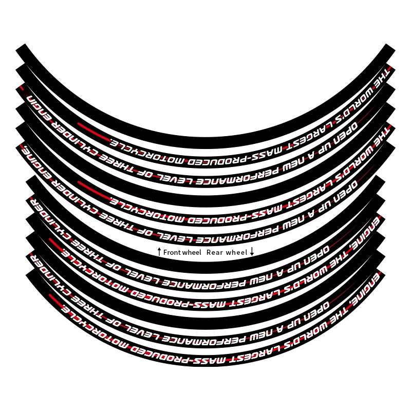 Pegatinas de cubo de rueda para motocicleta TRIUMPH ROCKET 3RGT, Kits de calcomanías de llanta, pegatinas de decoración de reflexión de seguridad