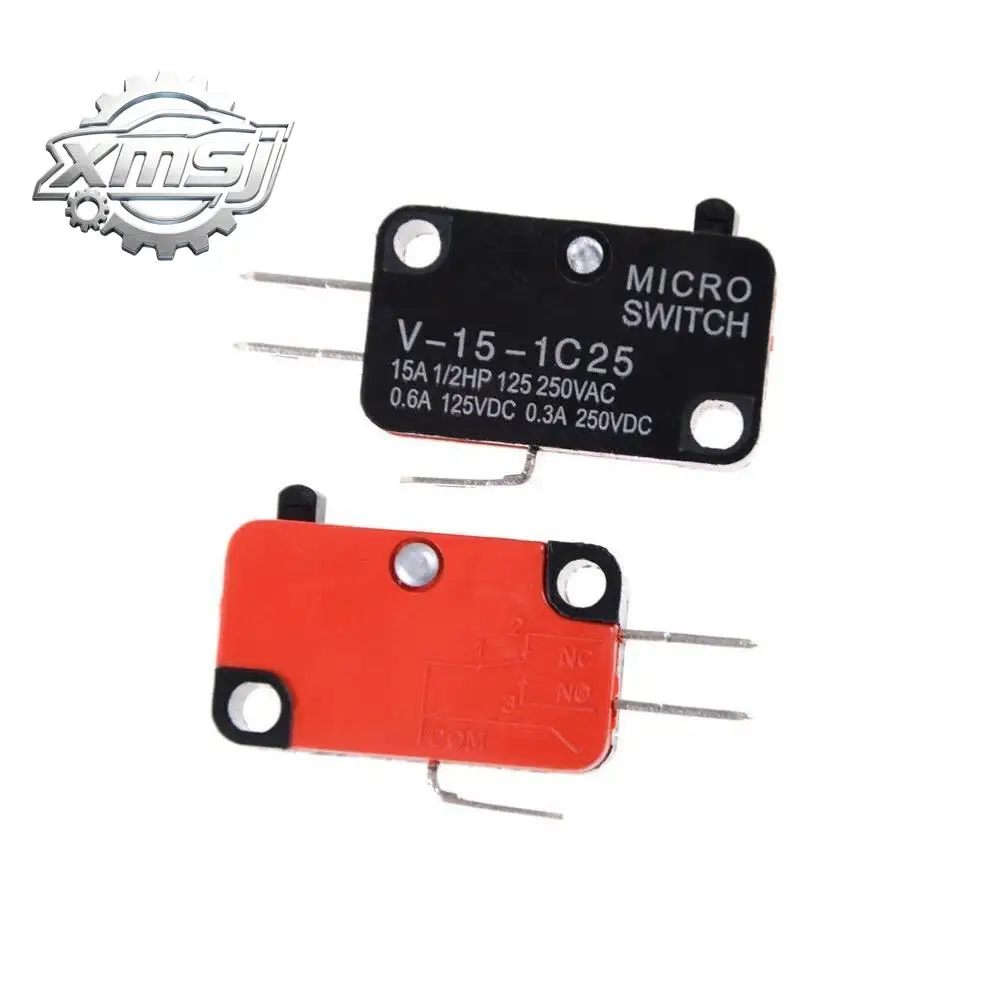 

10 unids/lote microinterruptor grande V-15-1C25, horno microondas V-15-IC25 punto plateado, interruptor de contacto, interruptor