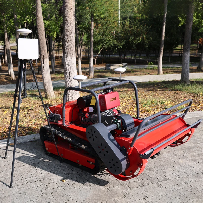 

Customized Mowers Garden Lawn Farm Fully Remote Control Crawler Lawn Mower Reel Mower Grass Shredder
