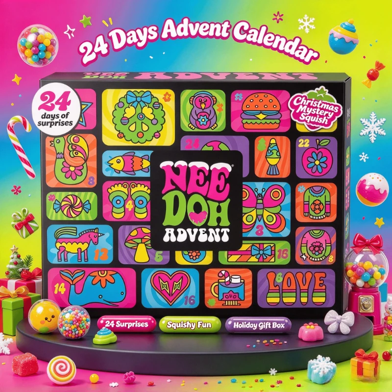 Kids Toys Xmas - Адвент-календарь «Обратный отсчет до Рождества 2026»,