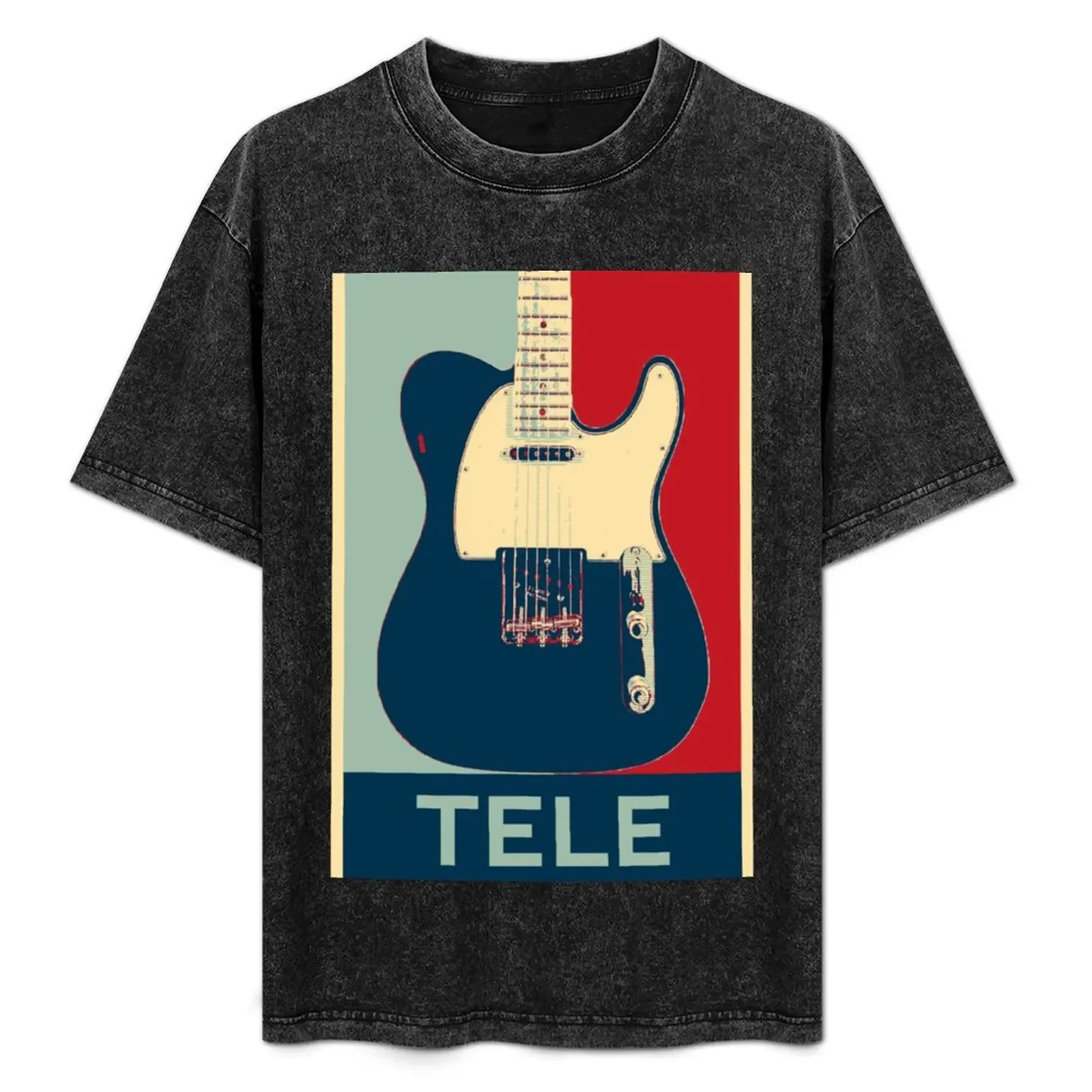 Telecaster electric guitar in poster style T-Shirt tees shirts graphic tees men t shirt