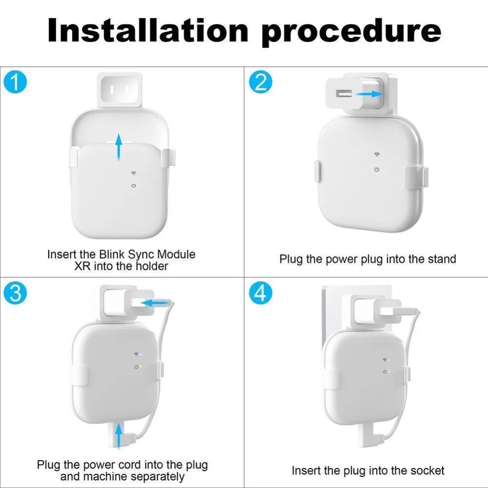 Wall-mounted Router Stand Plastic Punch-free Synchronizer Socket Bracket Synchronizer Socket Hanger for Blink Sync Module XR