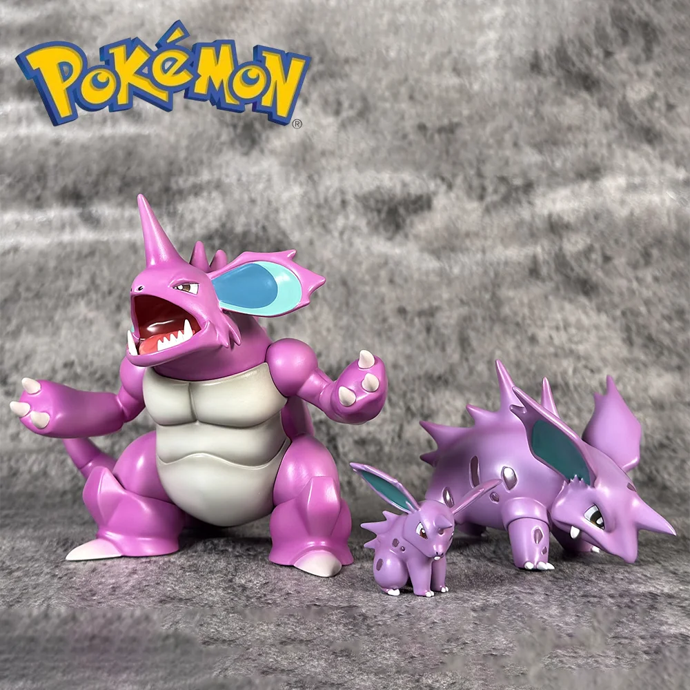 

Pokemon Anime Figure 032 Nidoran 033 Nidorino 034 Nidoking Action Figure Collect Model Pokemon Figure Figurine Decor Toy Gift