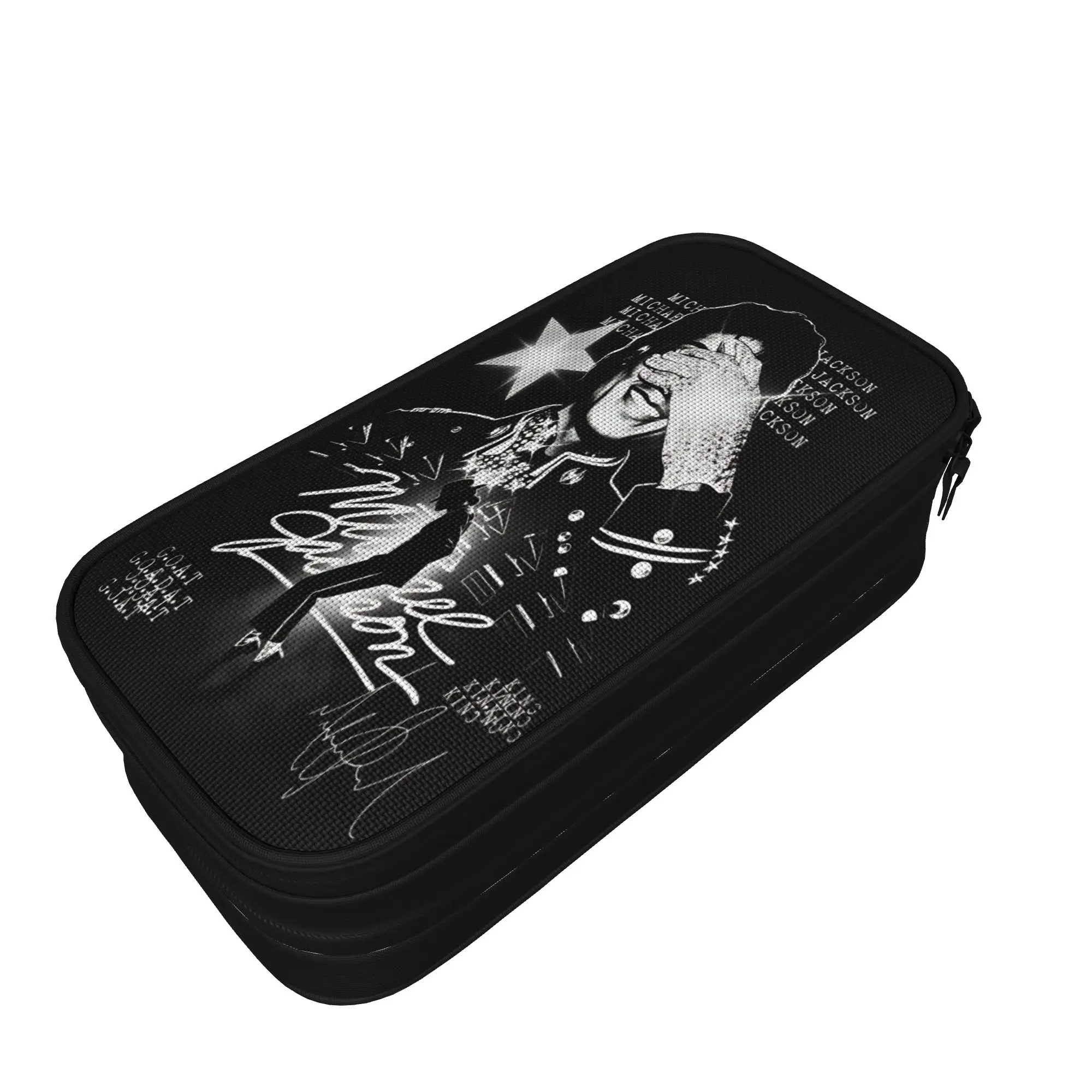 Michael Jackson Pencil Case  Portable Pen Box Child Canvas Fashion School Pencil Cases Printed Stationery