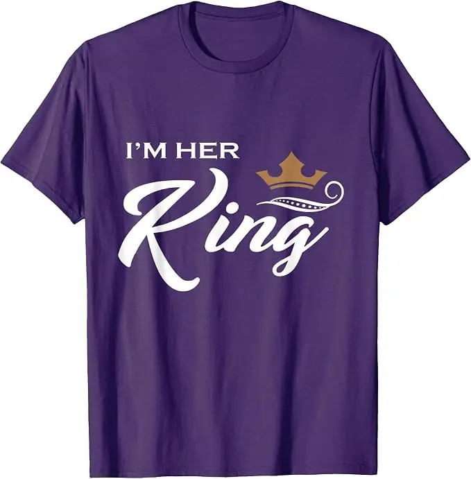 Ich bin ihr König T-Shirt, lustiges Paar-Shirt für Freund und Freundin, ich bin seine Königin für Frauen, Valentinstag, Jahrestage, Partykleidung, T-Shirt – Detail 15