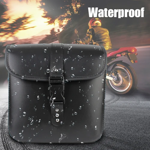 Imagen 2 del producto Bolsas de sillín de motocicleta de moda Retro, estuche de almacenamiento, maleta de tanque de equipaje lateral, bolsas de cuero PU/PVC, accesorios para motocicleta