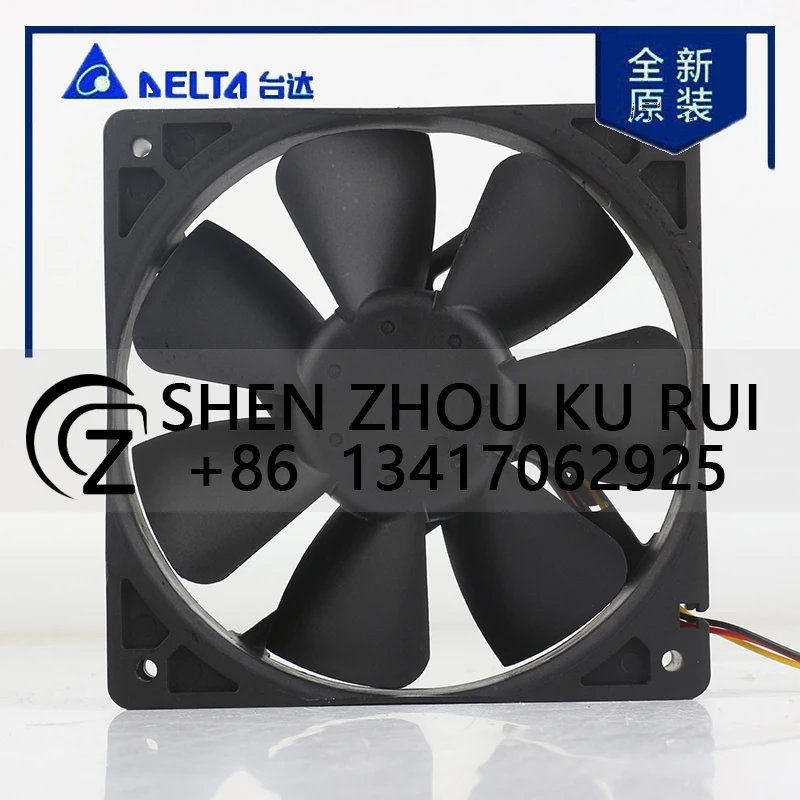 

5V 24V 48V DC12V 0.68A AC EC WFB1212HH 12025 120x120x25MM 12CM Double ball bearing high air volume PWM chassis cooling fan