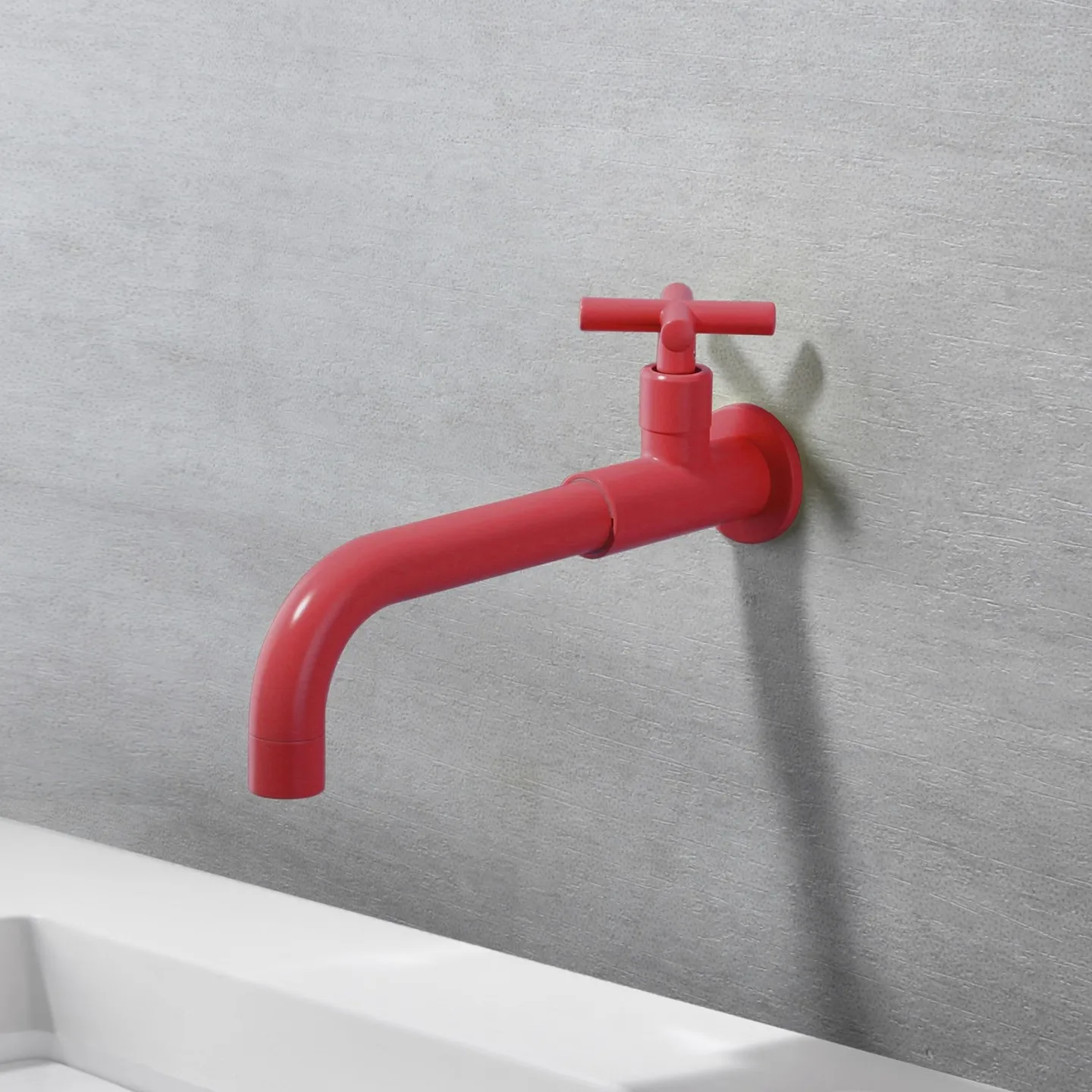 Wall Mounted Single Cold Stream Sprayer Basin Faucet Single Handle Rotation Brass Material Sink Mixer Antique Out Door Tap